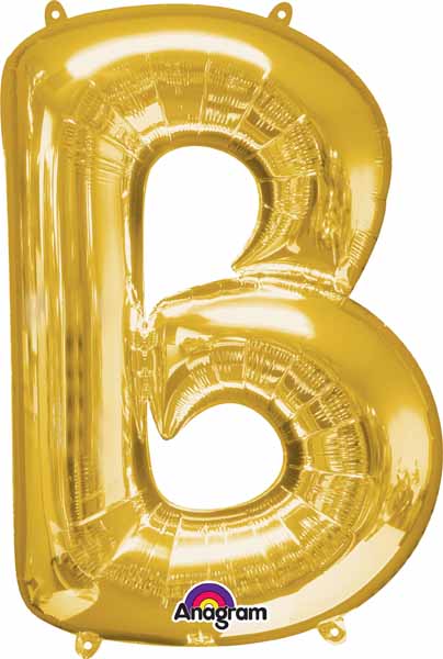 16-Inch Gold Letter B Foil Balloon