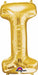 Gold Letter I Foil Balloon, 32 Inch