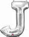 Silver Letter J 16-Inch Air-Fill Foil Balloon