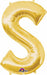34-Inch Gold Letter S Foil Balloon