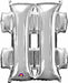 Giant Silver Hashtag Foil Balloon, 33 Inch