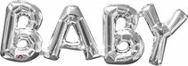 Silver BABY Block Letter Foil Balloon