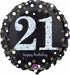Sparkling 21st Birthday Holographic Foil Balloon, 18 Inch