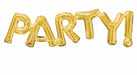 Gold PARTY Block Phrase Foil Balloon