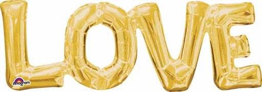 Gold LOVE Block Letter Foil Balloon