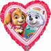 PAW Patrol Love Girl 18-Inch Heart Foil Balloon