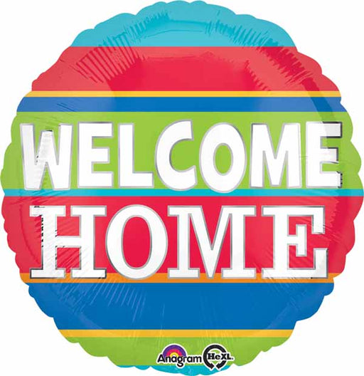 Welcome Home Stripes 18-Inch Round Foil Balloon