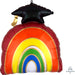 Rainbow Graduation 23-Inch Shaped Foil Balloon