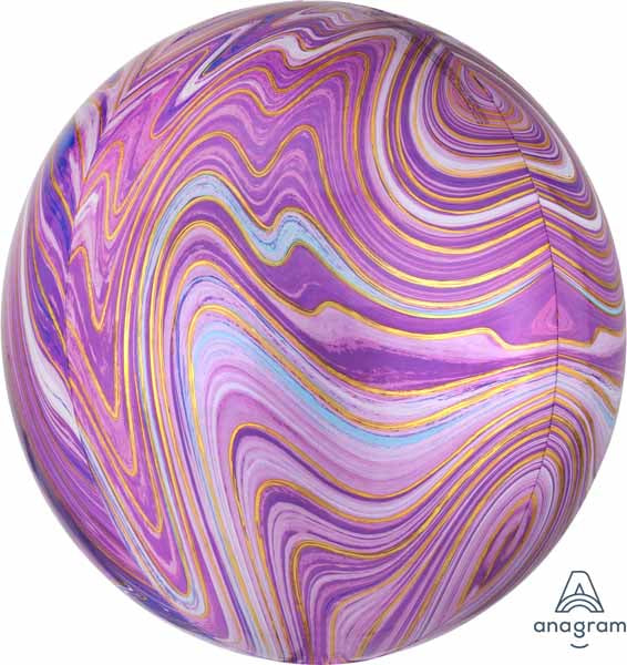 Purple Marblez 16" Orbz XL Foil Balloon