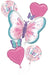 Flutters Happy Birthday Butterfly Foil Balloon Bouquet