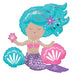 Shimmering Mermaid Sitting Foil Balloon