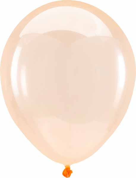 Anagram Crystal Orange 5-Inch Latex Balloons, 100 Count
