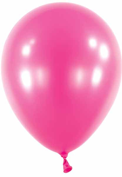 Anagram 5-Inch Metallic Hot Pink Latex Balloons, 100 Pack