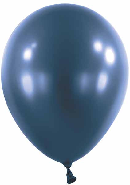 Anagram Metallic Flag Navy 5-Inch Latex Balloons, 100 Count