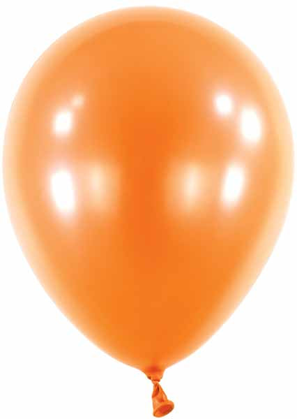 Anagram 5-Inch Metallic Tangerine Latex Balloons, 100 Count