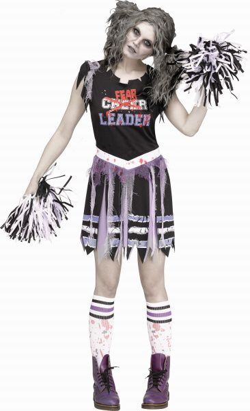Zombie Fearleader Women's Costume, Size 10 to 14