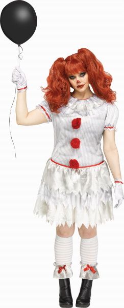 Carnevil Clown Adult Plus Size Costume, 16W-20W