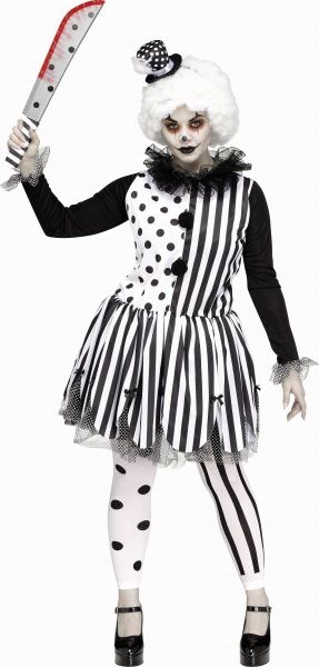 Killer Clown Adult Costume, XL (16W to 20W)