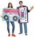 Cassette & Boombox Adult Couples Costume Set