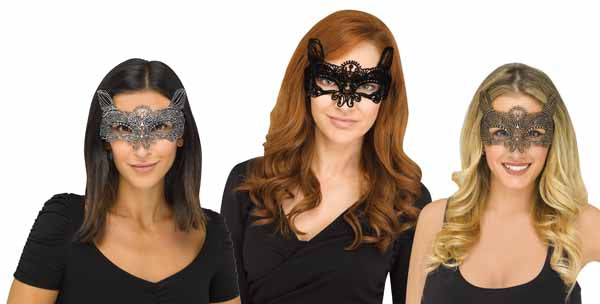 Gothic Lace Cat Mask
