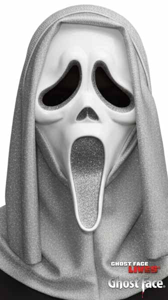 Ghost Face Silver Glitter Mask