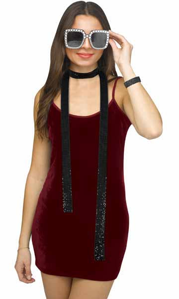 Black Disco Glam Era Costume Kit