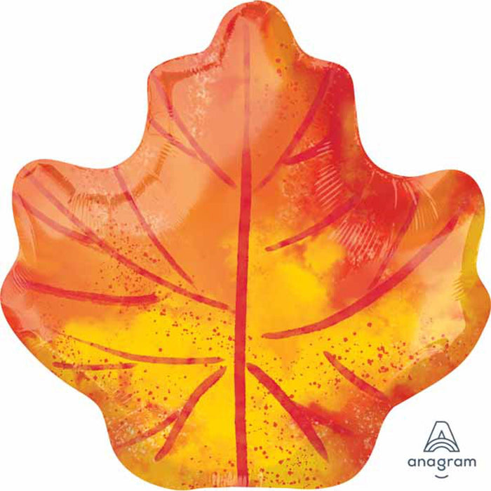 18"  Fall Maple Leaf Balloon (5/Pk)