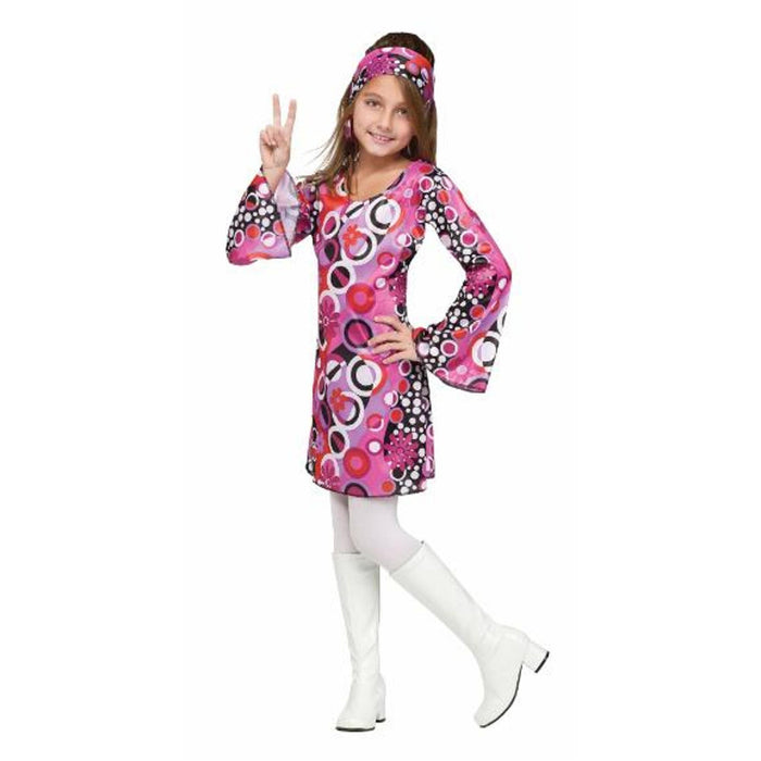 Feelin' Groovy Costume For Girls 8-10 In Medium Size.