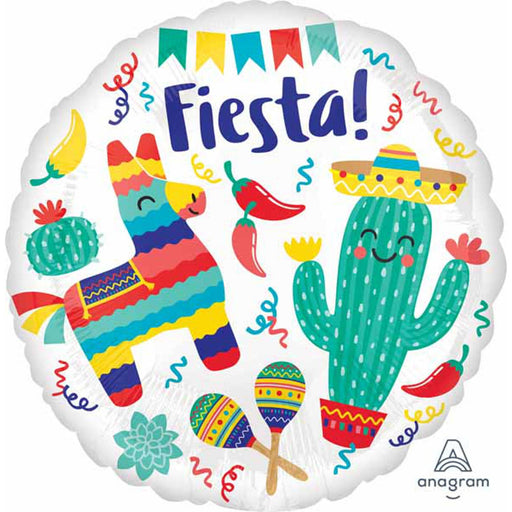 "Fiesta Party Balloon Package - 18" Round With S40 Helium Tank"