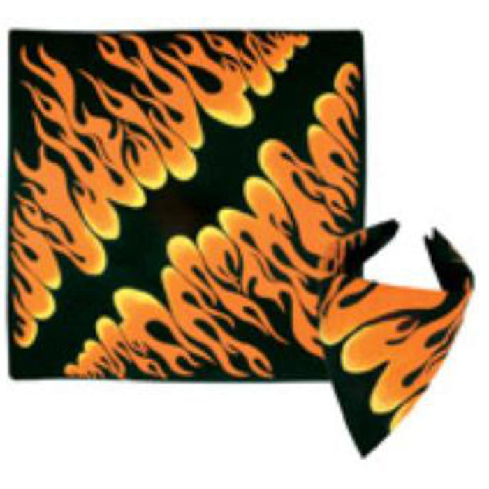 Flame Bandana - 22"X22" Squared Cotton Accessory.