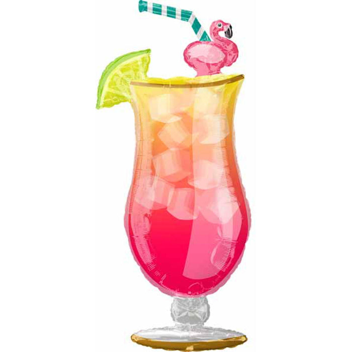 "Flamingo Drink Shape Decoration - 41" Tall, P35 Package"