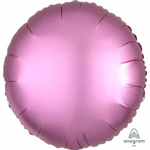 Flamingo Satin Luxe Pillow - 18" Round