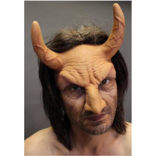 "Flesh Devil Half Mask With Hair"