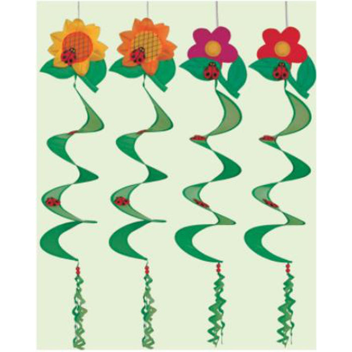 Flower Wind Spinners - 42" (1/Pkg)