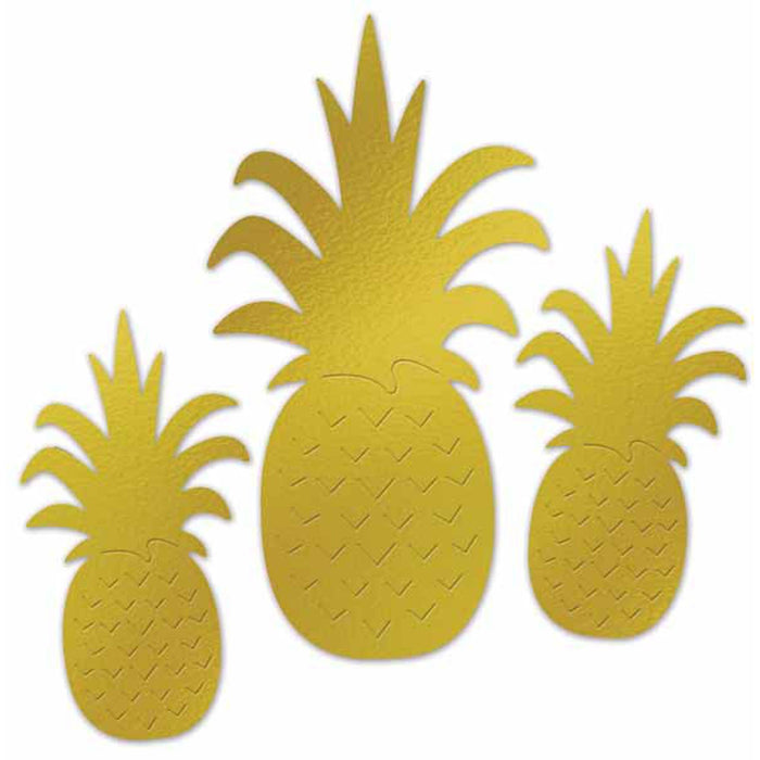 Foil Pineapple Silhouette Decorations (2-Sided)