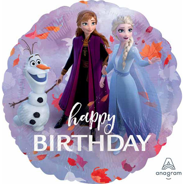 Frozen 2 Hpy Bday Ballooon - 18" Rnd Hx S60 Pkg 