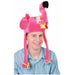 "Fun And Cozy Plush Flamingo Hat"