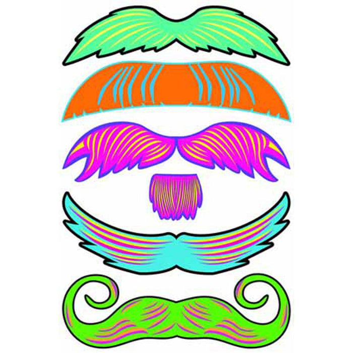 "Funky Fresh Stachetats - Temporary Mustache Tattoos"