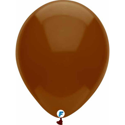 Funsational Cocoa Brown Latex Balloons - 12" (15/Bag)