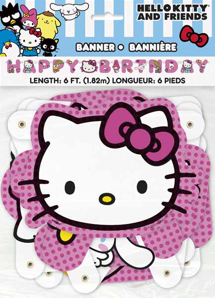 Hello Kitty birthday banners for a Hello Kitty birthday party
