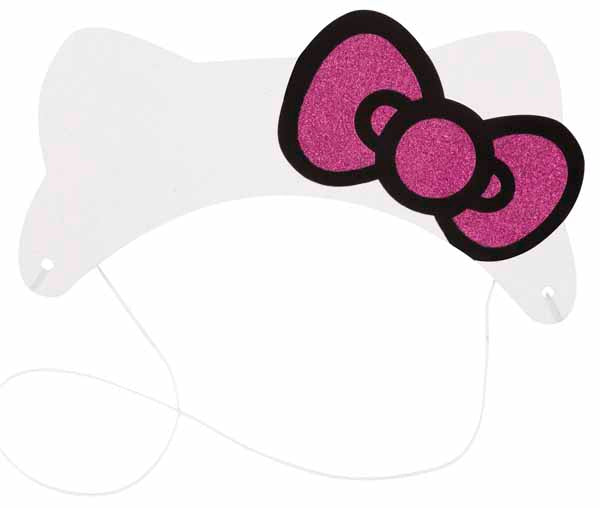 Hello Kitty paper party hats for a Hello Kitty birthday party