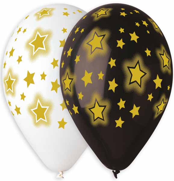 GEMAR 13" COSMIC STARS B&W 50/BAG