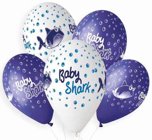 Gemar Baby Shark 13-Inch Latex Balloons, 50 Count