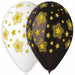 Gemar 13" Cosmic Stars B&W Balloons (50/Bag) - Perfect For Parties And Events!