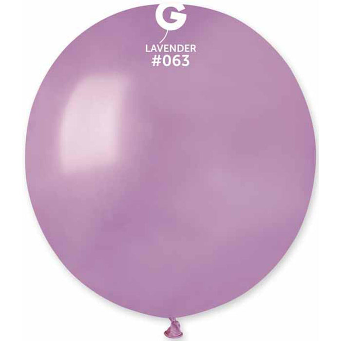 Gemar 19" Metallic Lavender Balloons (#063, 25/Bag)