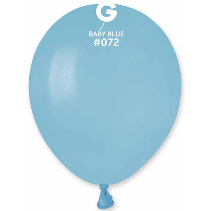 Gemar 5" Baby Blue Balloons #072 (100/Bag)