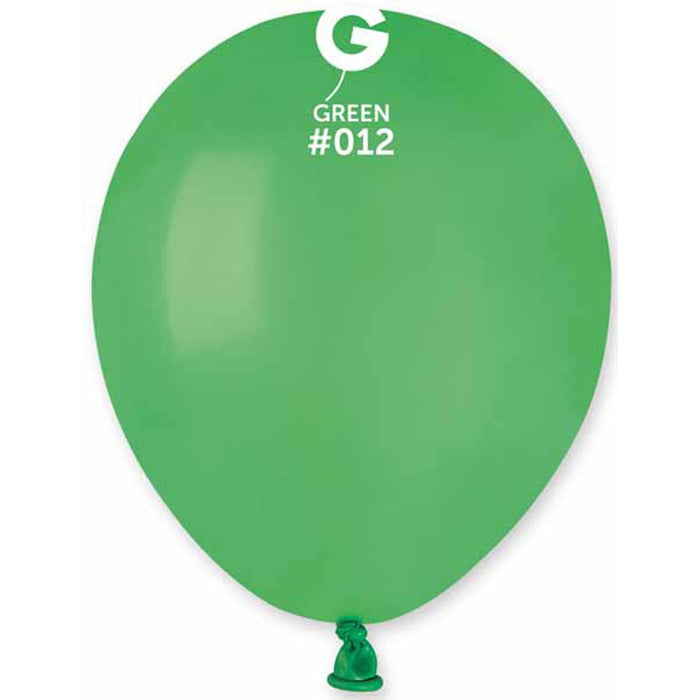 Gemar 5" Green Balloons (100/Bag) #012