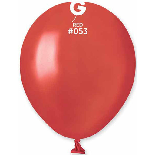 Gemar 5" Metallic Red Balloons - Pack Of 100