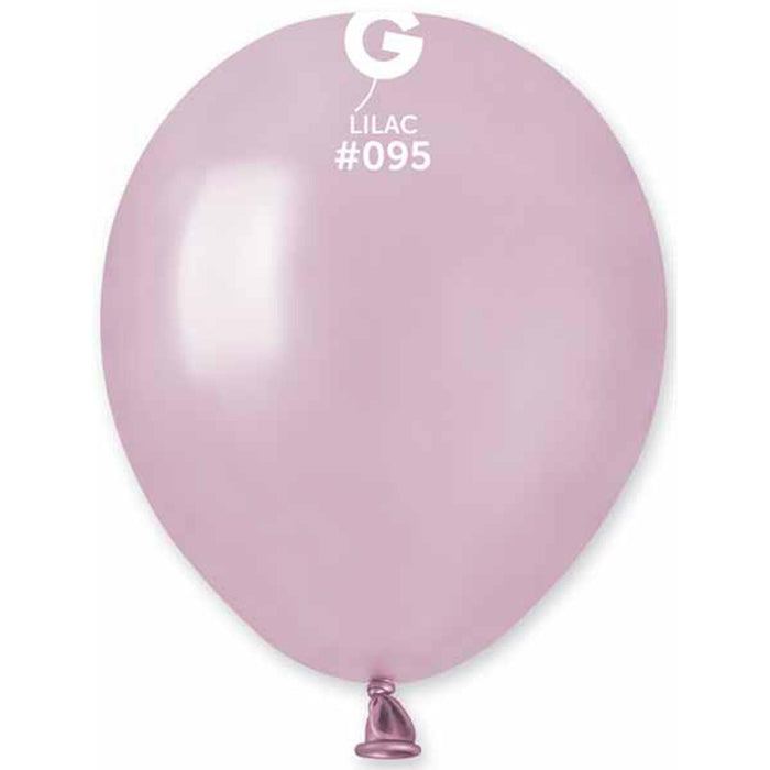 Gemar 5" Metallic Lilac Balloons - 100/Bag