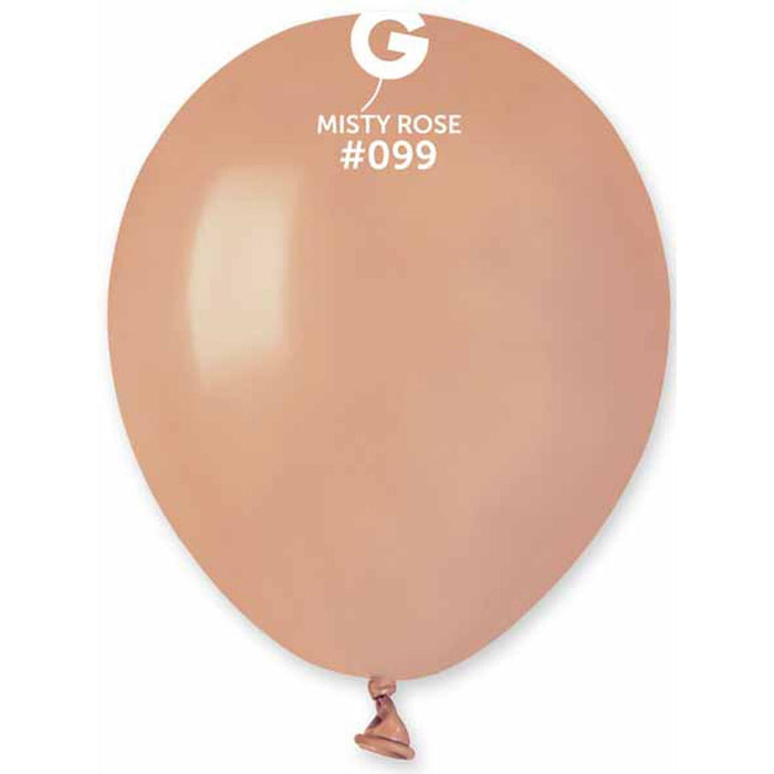 Gemar 5" Misty Rose Latex Balloons - Pack Of 100.